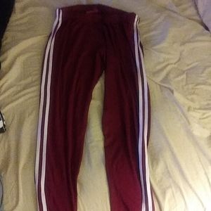 Burgundy leggings